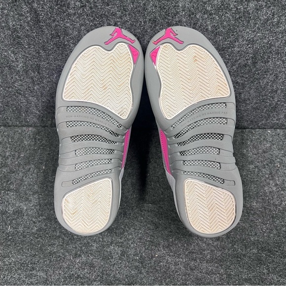 Nike Air Jordan 12 Retro Wolf Grey Vivid Pink 510815-029 GS Sz 5Y - Picture 7 of 13